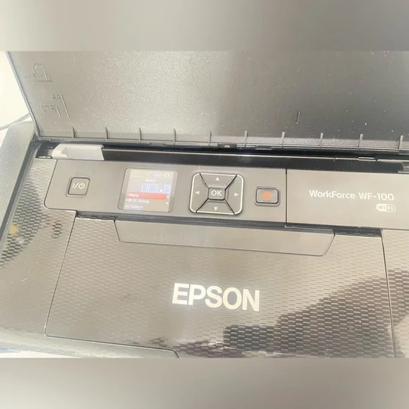 Epson Workforce WF-100 Portable Wireless Inkjet Printer Model B581A no box